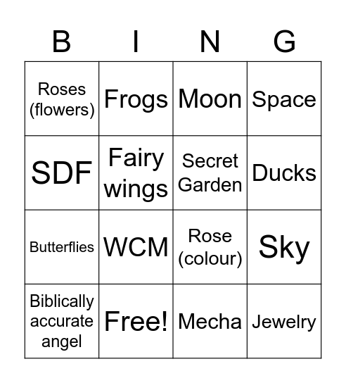 candy cosmos Bingo Card