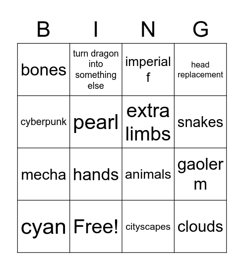overworld music Bingo Card