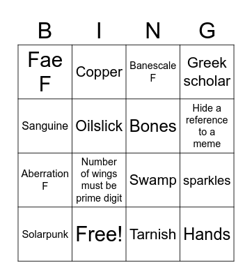 choose your player Bingo Card