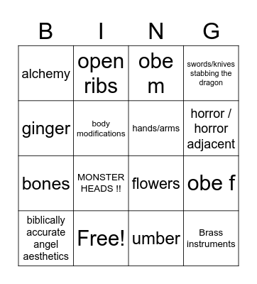 spring breeze Bingo Card