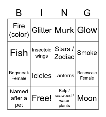 bubbly clouds Bingo Card