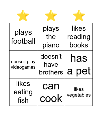 Find someone who Bingo Card