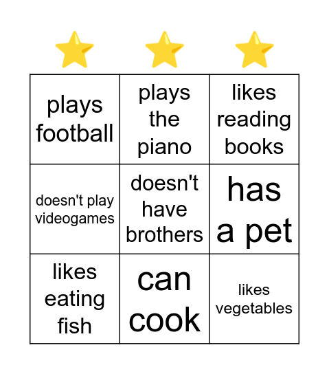 Find someone who Bingo Card