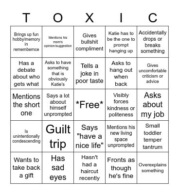 *sigh* Bingo Card