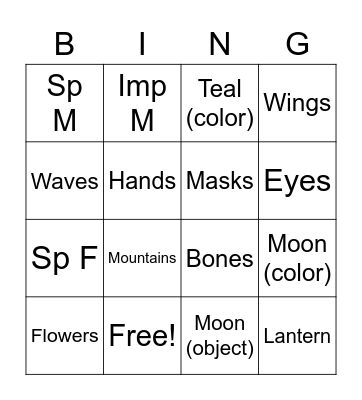 star fantasy Bingo Card