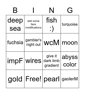 banshee boardwalk Bingo Card