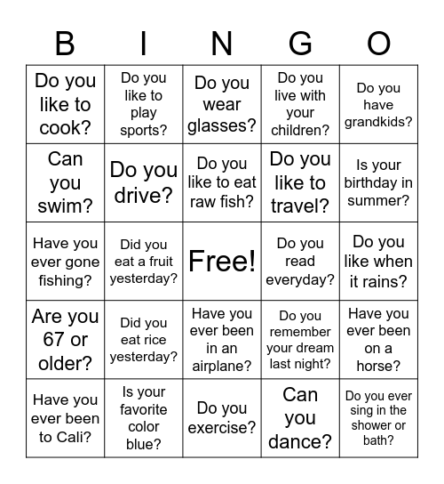 Talking Bingo Card