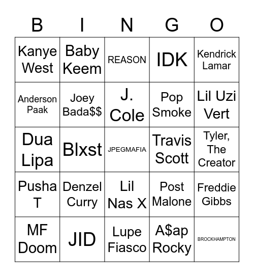 Fleb's Bingo Card