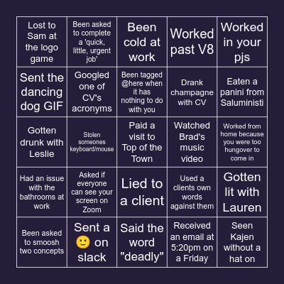 CYCLONE BINGO Card