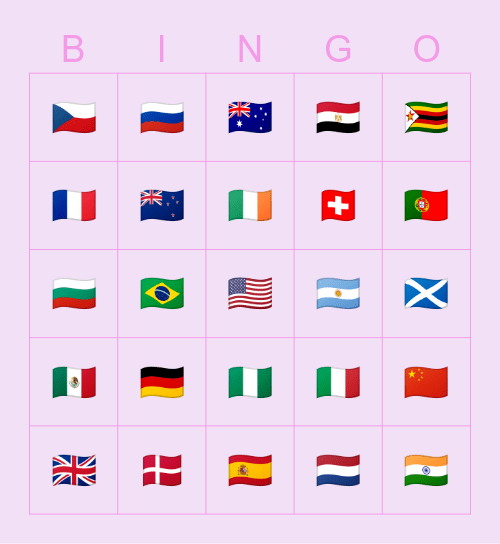 international boys 🥵 Bingo Card