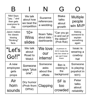 Alchemy STOU Bingo Card