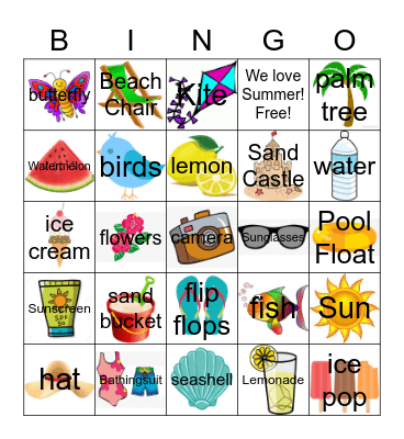 Summer Bingo! Bingo Card