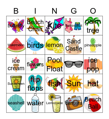 Summer Bingo! Bingo Card