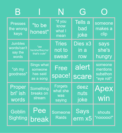 Birthday Bingo! Bingo Card