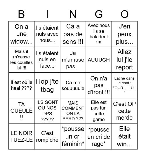 Bingo Noki Bingo Card