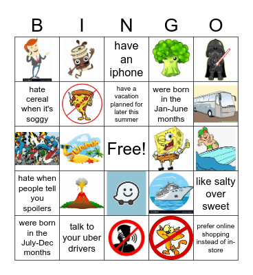 BINGO IF YOU... Bingo Card