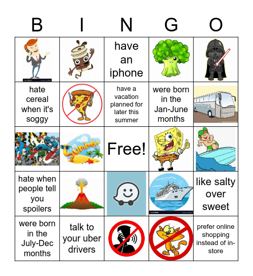 BINGO IF YOU... Bingo Card