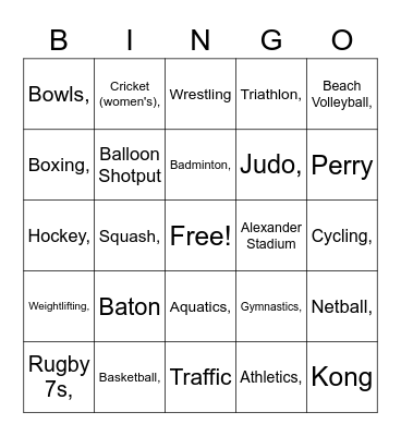 BinGo for Gold Bingo Card