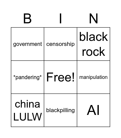 Moon Bingo Card