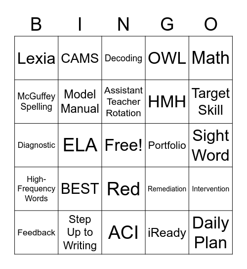 ACI Bingo Card