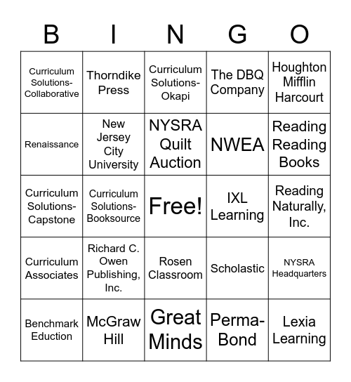 31st Annual National Conference Bingo Card