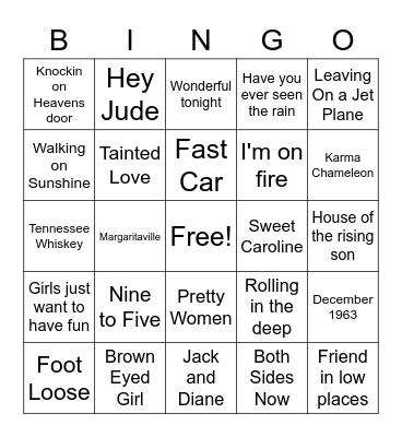 SSRVP MUSIC BINGO 2 Bingo Card