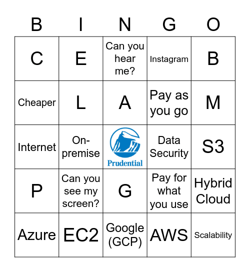 Cloud GWC Bingo Card