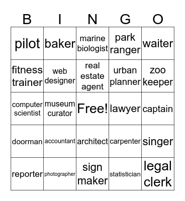 Career Bingo 2 Bingo Card