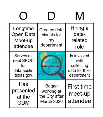 Open Data Meet-up Bingo Card