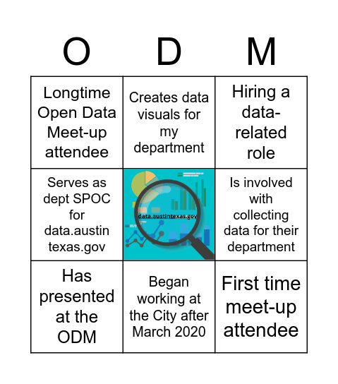 Open Data Meet-up Bingo Card