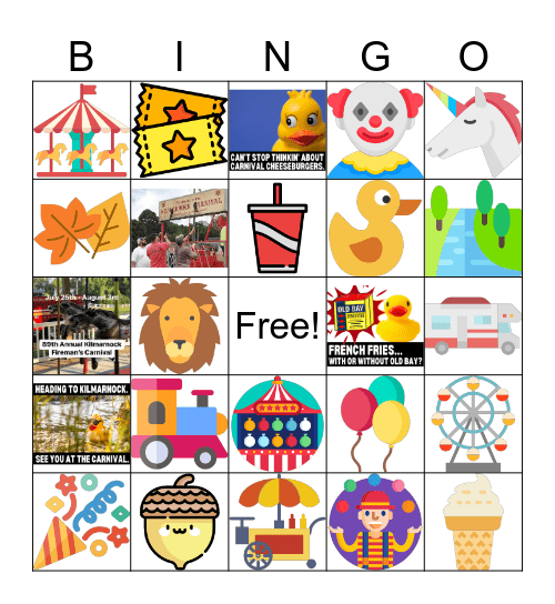 Carnival! Bingo Card