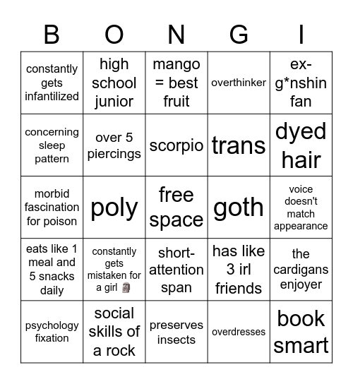 skrimblo boingo Bingo Card