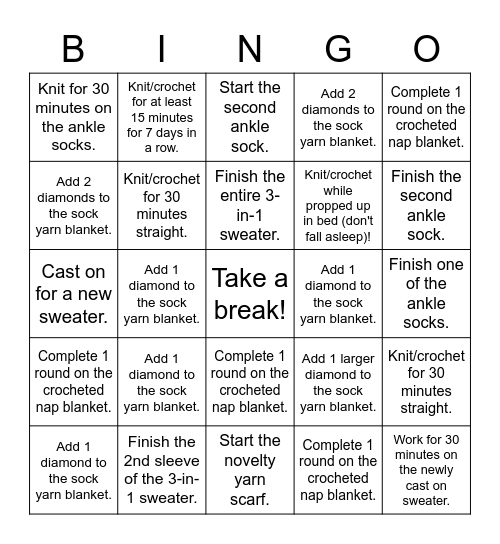 Cinnamini82's August "keep my sanity" Card Bingo Card