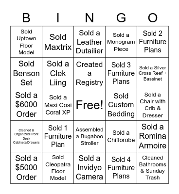 August 2022 Bingo Card