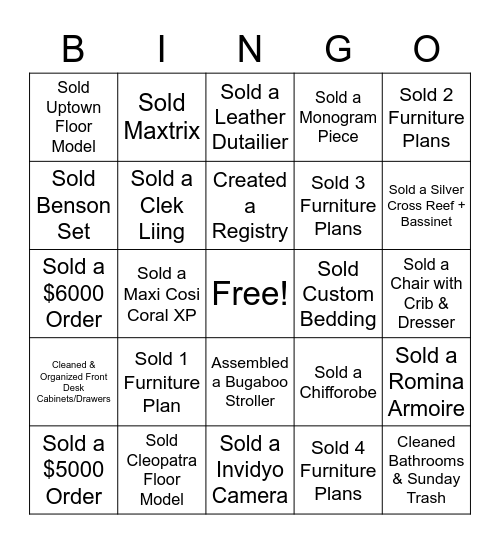 August 2022 Bingo Card