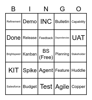 Lumen Bingo Card