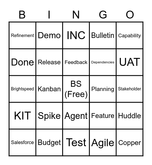 Lumen Bingo Card