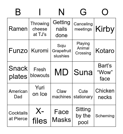 Gaby Birthday Bingo! Bingo Card