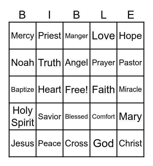 BIBLE BINGO Card