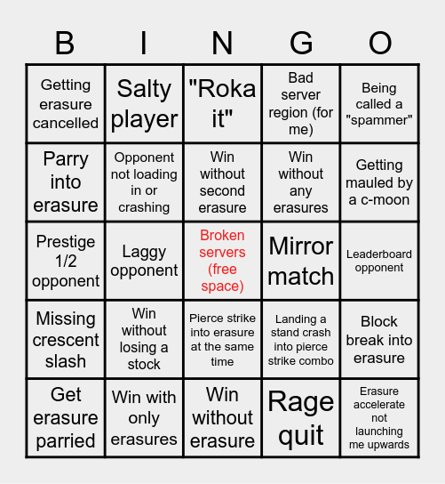 The Hand (with pluck) Bingo Card