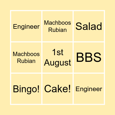 Bingo Card