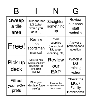 July/Aug LG Bingo/Raffle Bingo Card