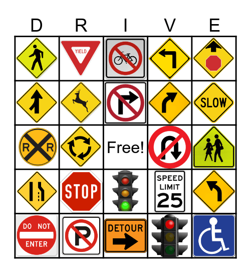 Automobile Safety 2025 Bingo Card