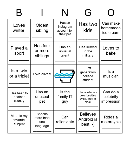 Orientation Bingo Card