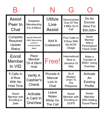 BINGO Card