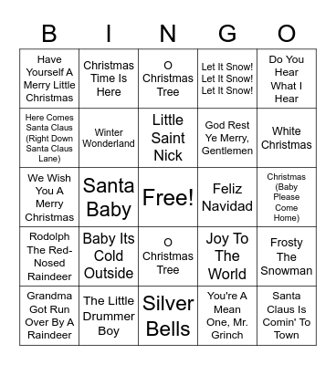 Christmas Bingo Card