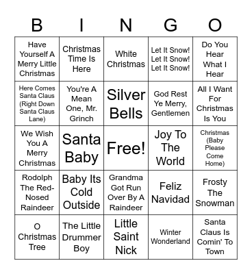 Christmas Bingo Card