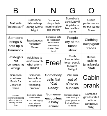 AC22 Bingo Card