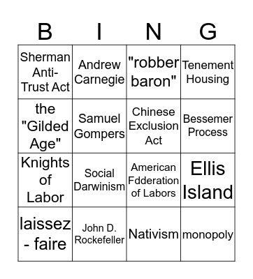 Bingo Card