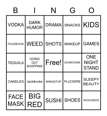Laisha's Bingo Card